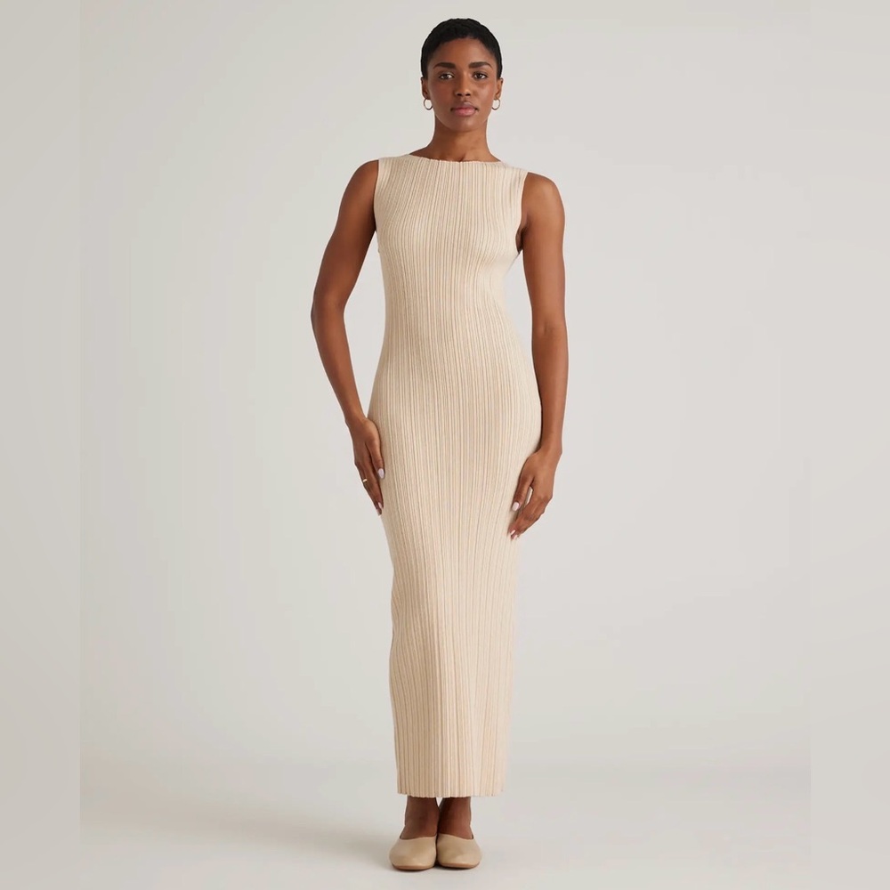 Quince Sleeveless Ribbed Maxi Dress - Size M